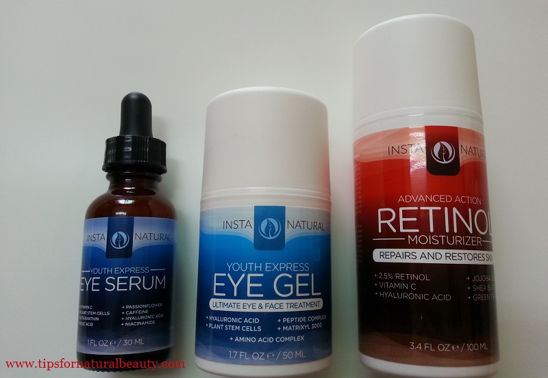 InstaNatural Youth Express Eye Gel, Serum, and Retinol Moisturizer